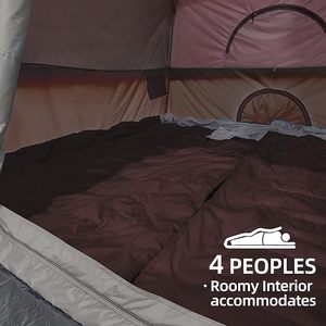 Tente de <span class=keywords><strong>camping</strong></span> OEM à montage rapide pour 4 personnes, abri en dôme imperméable, pour sorties en famille, festivals ou escapades de week-end - Product Image 5