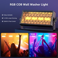 120W Disco Party Stage Strobe Retro Light 4X30W Golden COB LED + 36 Auxiliaire RGB DMX512 Contrôle Strobe Wall Washer Lighting