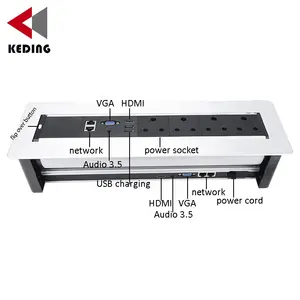 waterproof conference table use automatic motorized rotation flip over outlet socket for meeting table furniture outlet rotatory