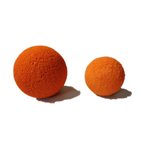 Boule de caoutchouc mousse Orange souple Pompe à béton Condenseur en caoutchouc éponge boule de nettoyage de tuyau en caoutchouc boule de criblage
