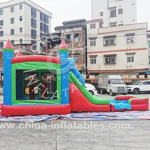 Inflatable पानी स्लाइड कॉम्बो बाउंसर उछालभरी महल उछाल घर कूद के साथ कम कीमत