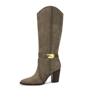 <span class=keywords><strong>Botas</strong></span> Vaqueras de Mujer WETKISS al por Mayor, de Ante Sintético, Altas hasta la Rodilla, <span class=keywords><strong>con</strong></span> Punta Puntiaguda y Tacón Grueso, para Otoño e Invierno - Product Image 2