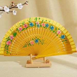 Abanico Plegable de Madera de 23*42 cm, Regalo Empresarial, Decoración, para Hombres, Mujeres y Niñas, con Diseño de Modelo para Todos - Product Image 6