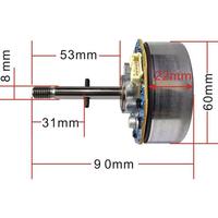 Moteur CC sans balais Lingwei 28W 24V personnalisable, avec réducteur à vis sans fin de 32 mm, efficacité IE3, antidéflagrant, ventilateur 10000 tr/min