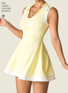 Tenue de sport de plein air minceur personnalisée pour femmes, robe de tennis confortable et sans manches, jupe, vêtements de badminton respirants - Product Image 6