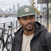 Casquette Snapback en polyester avec broderie 3D en relief personnalisée, imperméable, sport de plein air, rouge, non structurée, à visière plate