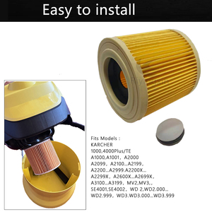 Pièces de rechange pour aspirateur à cartouche humide et sèche OEM <span class=keywords><strong>MV2</strong></span> WD2 WD3 WD 3 WD <span class=keywords><strong>2</strong></span> Filtre HEPA pour Karcher 64145520 6.414-552.0 A2004 A2204 A2656 - Product Image 6