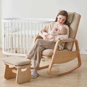 Only B2B Boori Chaise berçante en bois relaxante de style nordique moderne et européen <span class=keywords><strong>pour</strong></span> adultes - Product Image 2