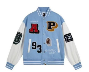 Chaqueta <span class=keywords><strong>Bomber</strong></span> Bordada con Alfabeto, Estilo Béisbol, para Parejas, Ropa Urbana, Combinable con Todo, Venta al Por Mayor para Comercio Exterior Transfronterizo - Product Image 6