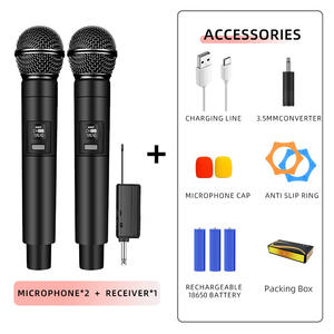 Micrófono Inalámbrico Profesional de Mano y Escritorio XLR 2.4G para Transmisiones en Vivo, Conferencias, Karaoke y Voz en Escenario - Product Image 4