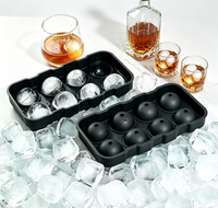 Moules à glaçons en silicone personnalisés, 8 boules, grande sphère, sans BPA, pour whisky, cocktails, usage domestique et cuisine