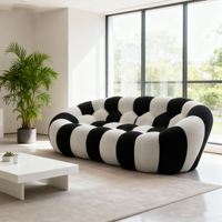 Ensemble de canapés modulaires en tissu de haute qualité, modernes, avec rembourrage en éponge pour salon