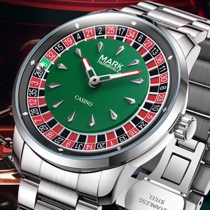 Mark Fairwhale 5031 Fashion Quartz <b>Watches</b> for Man Creative Rotating Dial Luminous Waterproof Steel Strap Casual Men Wristwatch - Product Image 2