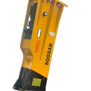 Disjoncteur hydraulique SOOSAN modèle SB60 Silence de type boîte adapté aux pelles chargeuses rétrocaveuses 15-18 tonnes parfait pour la démolition - Product Image 1