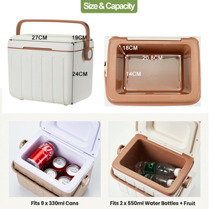 Kbcool 6L เก็บความเย็นแบบพกพา, กล่องเก็บความเย็นพลาสติกแข็งตู้เย็นสำหรับตั้งแคมป์อาหารสดและเครื่องดื่ม - Product Image 2