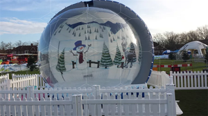 Đêm giáng sinh gia đình tổ chức sự kiện ngoài trời <span class=keywords><strong>Inflatable</strong></span> bong bóng Globe <span class=keywords><strong>Inflatable</strong></span> giáng sinh lều tuyết cho trang trí - Product Image 3