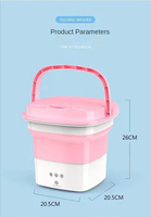 Mini-laveuse portable pliable automatique pour sous-vêtements, petite machine à laver et à sécher le linge