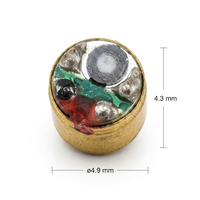 Haut-parleur miniature personnalisé en titane PU pour écouteurs, 4,9 mm de diamètre, accessoires pour écouteurs intra-auriculaires (IEM) avec micro-dynamique, pièces détachées pour casque
