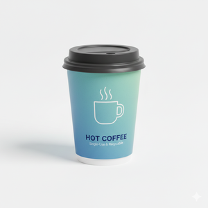 Gobelet à café jetable écologique avec couvercle à clapet, résistant à la chaleur, recyclable, pour le service de boissons - Product Image 1