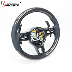 Volant sport en fibre de carbone pour <span class=keywords><strong>Porsche</strong></span> Macan Cayenne Panamera <span class=keywords><strong>Taycan</strong></span> 718 Cayman 991 992 911 997 970 987 981 958 Carrera - Product Image 2