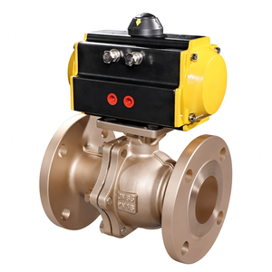 Vanne à bille pneumatique à bride de commande pneumatique en acier inoxydable de 6 pouces COVNA, commande urgente, avec bride de montage - Product Image 2