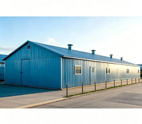 Bâtiment modulaire préfabriqué en structure acier de conception moderne, entrepôt industriel, atelier, bâtiments préfabriqués