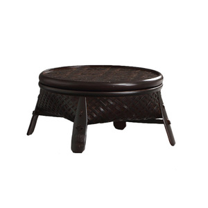 Mesa de té de bambú tejida al estilo japonés con artesanía en lacado para almacenamiento de sets de té Kung Fu y accesorios para la ceremonia del té - Product Image 5