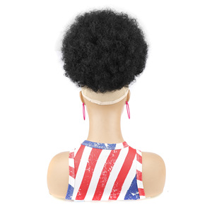 <span class=keywords><strong>Chignon</strong></span> africain moelleux à cordon avec perruque d'extension courte bouclée <span class=keywords><strong>africaine</strong></span> - Product Image 4
