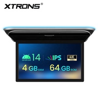 XTRONS Lecteur multimédia de toit de voiture Android 14 avec écran IPS 17,3 pouces Octa Core 4+64 Go 1920x1080 inclinable et entrée HD