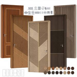 Puertas de Madera de Nogal Estilo Turco para Interiores, Puertas de Madera Maciza para Dormitorio - Product Image 1