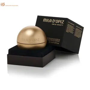Kotak hadiah kemasan kaku Logo emas kertas SENTUH hitam mewah untuk jam tangan parfum kosmetik lipstik lilin