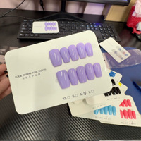 Ongles à presser tendance Easywell, couleur unie, mélange aléatoire, forme cercueil carrée, faits main, faux ongles premium, nouvelle arrivée 2026