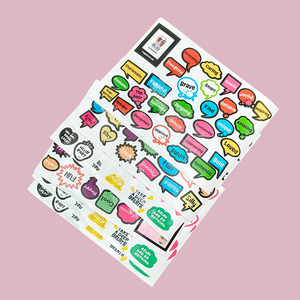 Pegatinas adhesivas de aprendizaje de inglés de escena en casa de diseño personalizado para niños, adhesivos de vocabulario de educación temprana