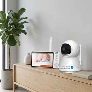 Productos para Bebés con Audio Bidireccional, Visión Nocturna, Detección de Movimiento, Pantalla de 5 Pulgadas 720P, Recordatorio de Alimentación, Sirena Integrada y Reproductor de Música - Product Image 1