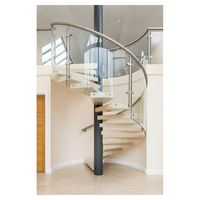 Escalier intérieur personnalisé Prima, garde-corps en verre sans cadre, escalier flottant, vente chaude