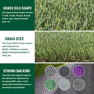 Césped Artificial Sintético de Alta Densidad, Resistente a los Rayos UV y Ecológico, para Jardinería y Paisajismo, Venta al Por Mayor de Fábrica - Product Image 5