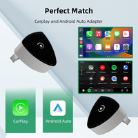 Rhythm Advanced Wireless Carplay Adapter Auto 5.8G Wifi BT 5.2 2-en-1 pour Android et Carplay OTA Online Upgrade
