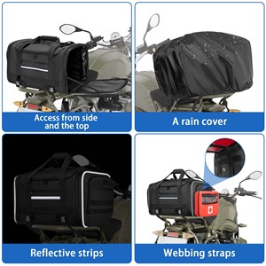 Échantillon Gratuit Fabricant OEM Personnalisé Sac de Voyage Moto Étanche en PVC 500D pour Siège Arrière de Moto - Product Image 4