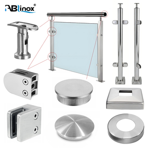 عمود دعم درابزين من الفولاذ المقاوم للصدأ 304 316، مكون نظام الدرابزين، مشبك زجاج، كوع درابزين، مثبت زجاج - Product Image 3