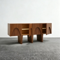 Meuble de rangement en bois massif sur mesure, style arche, vente en gros d'usine, console vintage pour villa, salon, hôtel, achat pour projets