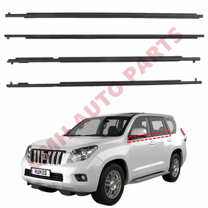 Cửa Cửa Sổ Bên Ngoài Con Dấu Cao Su Vành Đai Đúc Trims Đen Phía Trước Phía Sau Cho Toyota Land Cruiser Prado 150 Loạt 2010-2018 2019 2020 - Product Image 1