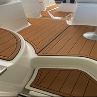 Tapis de pont en mousse EVA imitation teck pour plateforme de bain et cockpit de bateau Re-gal 3560 (2004), style SeaDek MarineMat Gatorstep, auto-adhésif