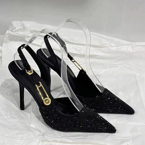 IStapromo Gifts Épinglette à strass noirs pointus, imprimée UV, faite main, écologique, pour femme, style talon haut élégant et bout pointu, collection été - Product Image 1