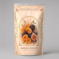 Sachet autoportant imprimé sur mesure, qualité alimentaire, refermable, opaque, en feuille métallisée, pour emballage de fruits secs et confitures, avec trou Euro