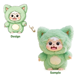 ビニール玩具カスタムぬいぐるみビニールハイブリッド玩具メーカービニールフェイス毛皮ぬいぐるみ付き - Product Image 4