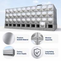 Réservoir d'eau potable modulaire préfabriqué soudé sur mesure en acier inoxydable 304 316 de haute qualité