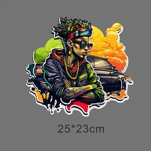 Thời trang đô thị dtf vá hip hop nghệ thuật Thiết kế không thấm nước truyền nhiệt cho quần áo tùy biến dự án - Product Image 5