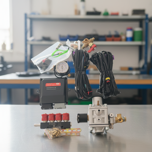 Kit complet de système de gaz naturel pour voitures à quatre cylindres pour la conversion et la transformation au GNC - Product Image 1