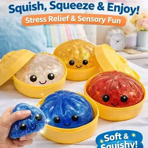 ของเล่นบีบ<span class=keywords><strong>ซาลาเปา</strong></span>จำลอง บรรเทาความเครียด ของเล่นฟิดเจ็ตประดับลูกปัดวิบวับ นุ่มนิ่ม บีบได้ ช่วยผ่อนคลายประสาทสัมผัส - Product Image 2