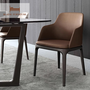 Silla de Comedor Moderna de Lujo, Silla de Desayuno Estilo <span class=keywords><strong>Continental</strong></span> con Marco de Madera de Fresno y Tapicería de Microfibra - Product Image 3